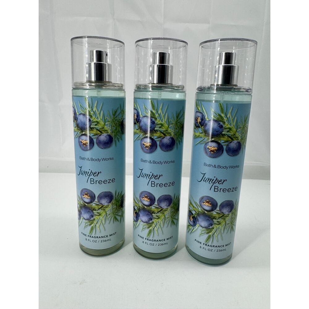 Lot of 3 - Bath Body Works Juniper Breeze fine fragrance mist 8 oz